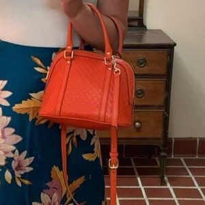 Orange Mini guccissima dome bag authentic